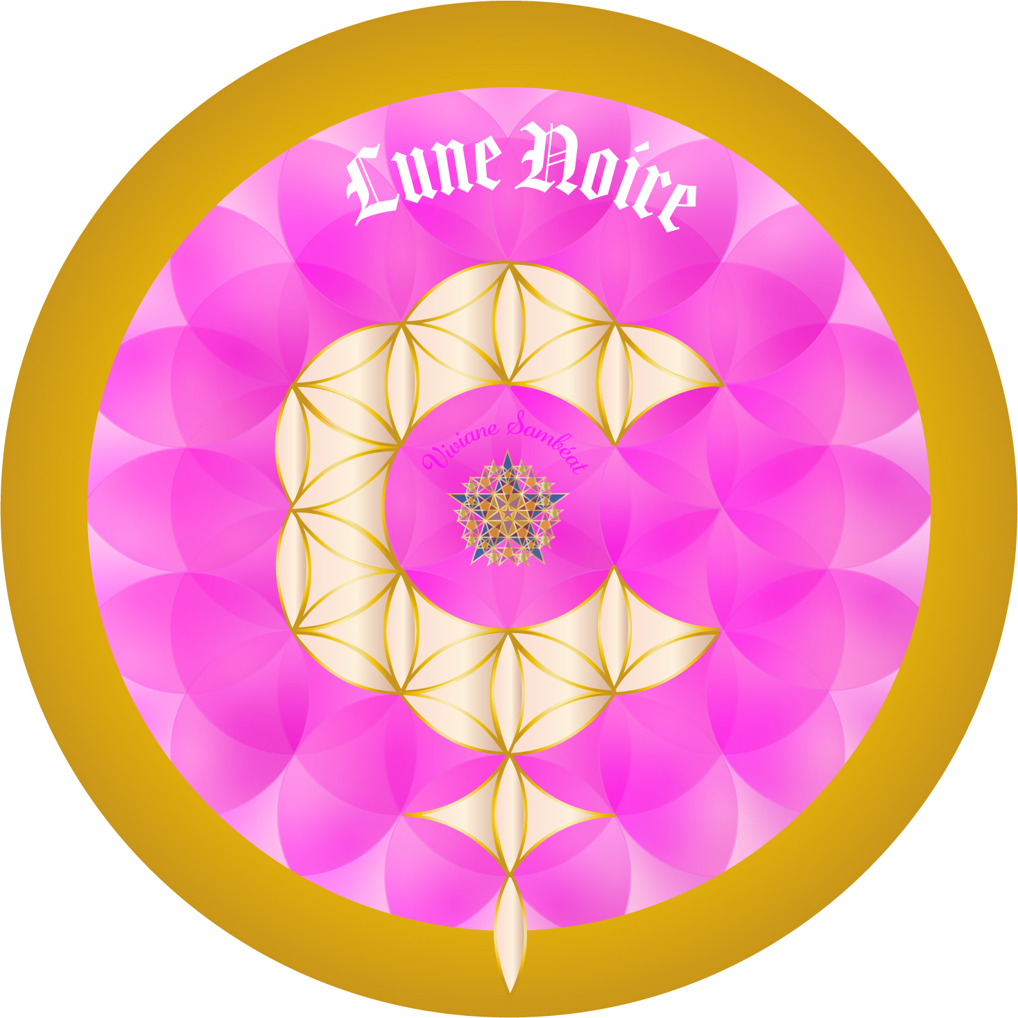 Signe Astro Fleur de vie Lune Noire