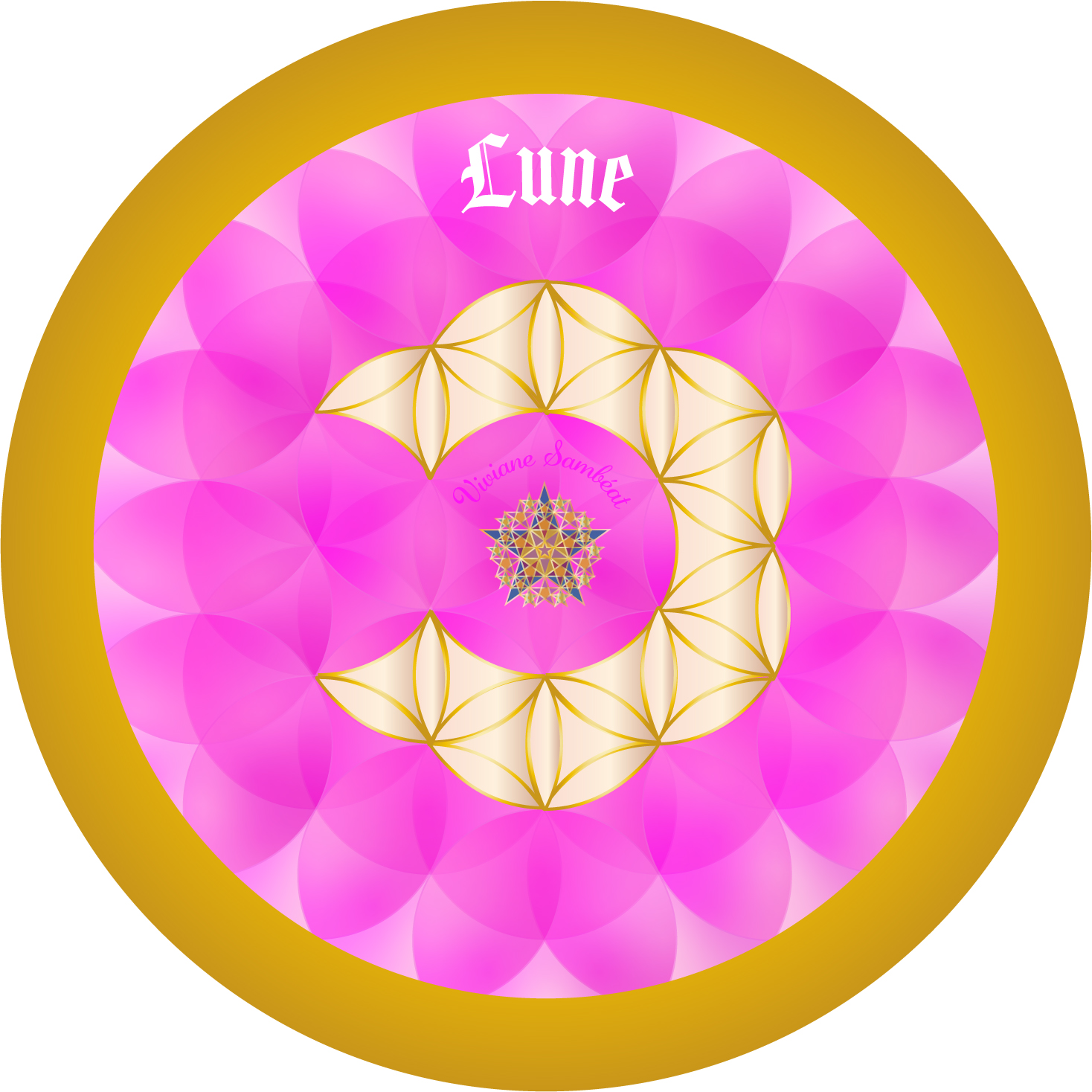 Signe Astro Fleur de vie Lune